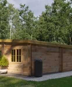 Tivoli PT – Dubbel Carport med Studio (5.95 × 9.5 m, 44 mm)