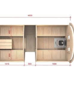 Bastutunna 4.8 m / Ø 2.27 (med sideindgang)