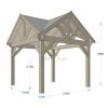 Lusthus PERGOLA 02 (3 m x 3 m)