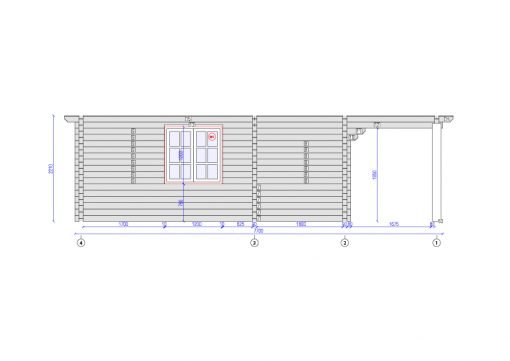 Sommarhus TITAN (6m x 6m) 90 mm