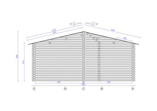 Sommarhus TITAN (6m x 6m) 90 mm