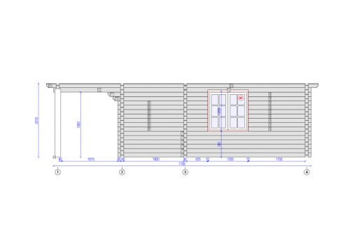 Sommarhus TITAN (6m x 6m) 90 mm