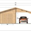 Garage med carport 6,8 m x 5,6 m