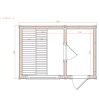 Modern bastu 2.3 m x 3.4 m