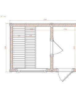 Modern bastu 2.3 m x 3.4 m