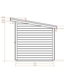 Modern bastu 2.3 m x 3.4 m