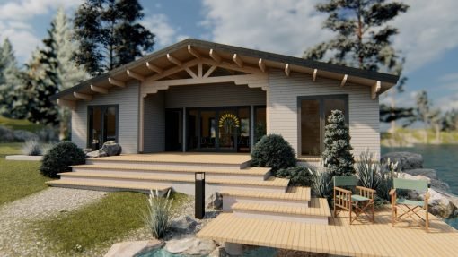 Fritidshus Takoma (12m x 8m), 68mm