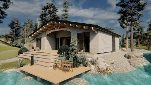Fritidshus Takoma (12m x 8m), 68mm