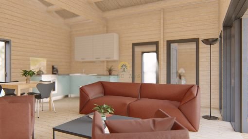Fritidshus Takoma (12m x 8m), 68mm