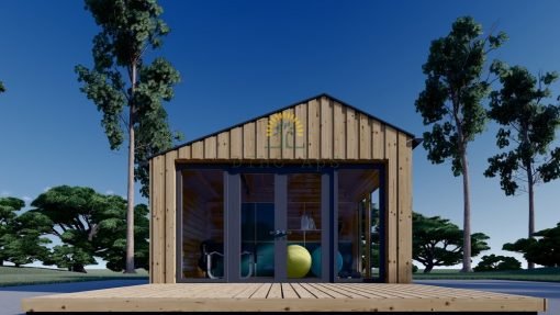 Friggebod TONIA (34 mm + 19 mm träbeklädnad), 4x3m, 12 m²