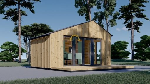 Friggebod TONIA (34 mm + 19 mm träbeklädnad), 5x3m, 12 m²