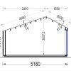 Friggebod TONIA (34 mm + 19 mm träbeklädnad), 5x3m, 12 m²