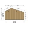 Attefallshus TONIA (34 mm + 19 mm träbeklädnad), 5x5m, 25 m²