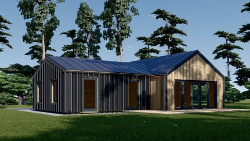 Trähus Valeri 80 m² (44 mm + 19 mm träbeklädnad)