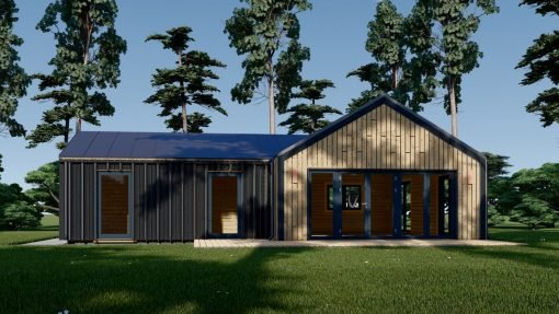 Trähus Valeri 80 m² (44 mm + 19 mm träbeklädnad)