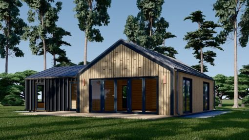 Trähus Valeri 80 m² (44 mm + 19 mm träbeklädnad)