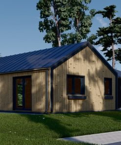 Trähus Valeri 80 m² (44 mm + 19 mm träbeklädnad)