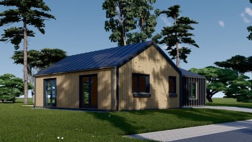Trähus Valeri 80 m² (44 mm + 19 mm träbeklädnad)