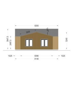 Trähus Valeri 80 m² (44 mm + 19 mm träbeklädnad)
