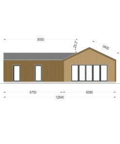 Trähus Valeri 80 m² (44 mm + 19 mm träbeklädnad)