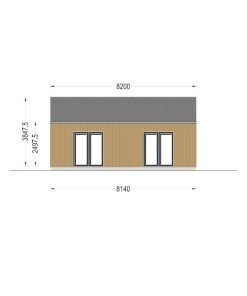Trähus Valeri 80 m² (44 mm + 19 mm träbeklädnad)