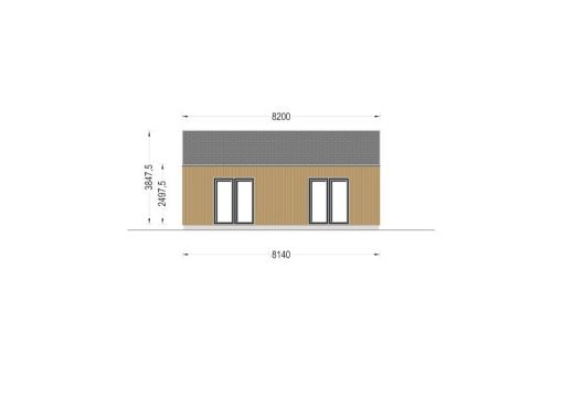 Trähus Valeri 80 m² (44 mm + 19 mm träbeklädnad)