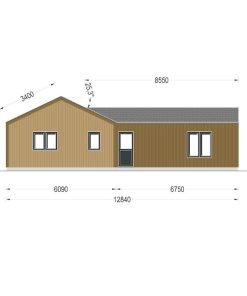 Trähus Valeri 80 m² (44 mm + 19 mm träbeklädnad)