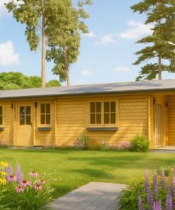 Trähus LINCOLN 72 m² 6×12 m, 66 mm