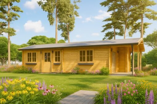 Trähus LINCOLN 72 m² 6×12 m, 66 mm