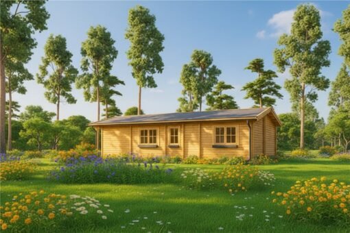 Trähus LINCOLN 72 m² 6×12 m, 66 mm