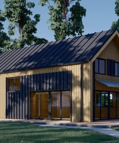 2-våningshus INGRID (44 mm + träbeklädnad), 170 m²