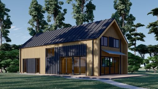 2-våningshus INGRID (44 mm + träbeklädnad), 170 m²