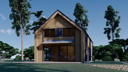 2-våningshus INGRID (44 mm + träbeklädnad), 170 m²