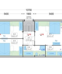 2-våningshus INGRID (44 mm + träbeklädnad), 170 m²