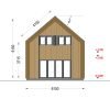 2-våningshus INGRID (44 mm + träbeklädnad), 170 m²
