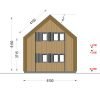2-våningshus INGRID (44 mm + träbeklädnad), 170 m²