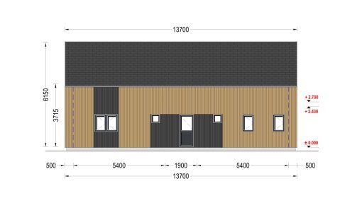 2-våningshus INGRID (44 mm + träbeklädnad), 170 m² - Bild 13