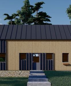 2-våningshus INGRID (44 mm + träbeklädnad), 170 m²