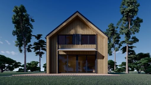 2-våningshus INGRID (44 mm + träbeklädnad), 170 m²