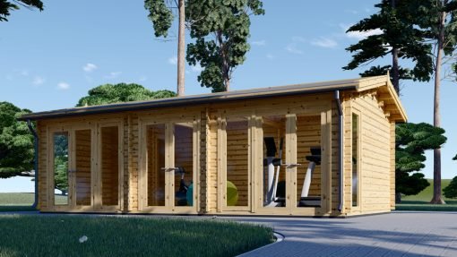 Attefallshus MARION (44 mm), 7.5×4 m, 30 m²
