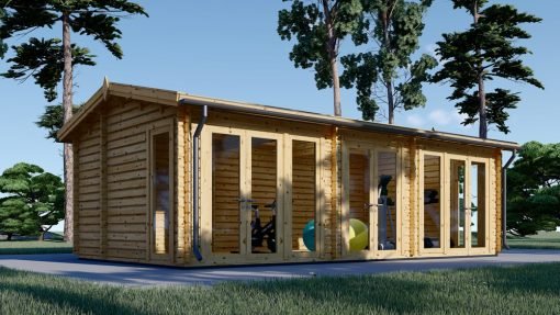 Attefallshus MARION (44 mm), 7.5×4 m, 30 m²