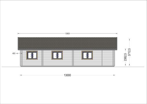 Blockhus PAULA (44+44 mm), 129 m²