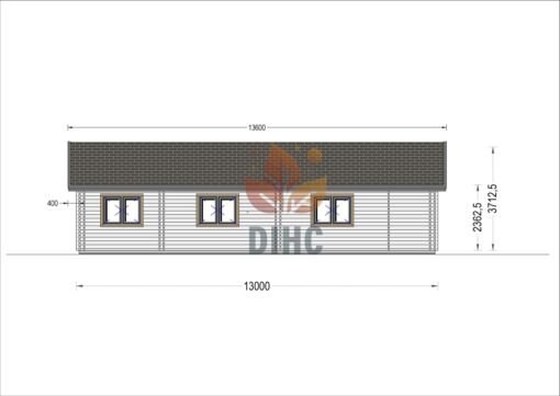 Blockhus PAULA (44+44 mm), 129 m²