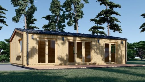 Fritidshus SELENE 63 m² (44 mm + träbeklädnad)