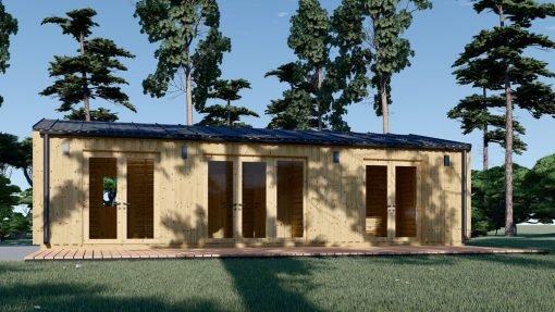 Fritidshus SELENE 63 m² (44 mm + träbeklädnad)