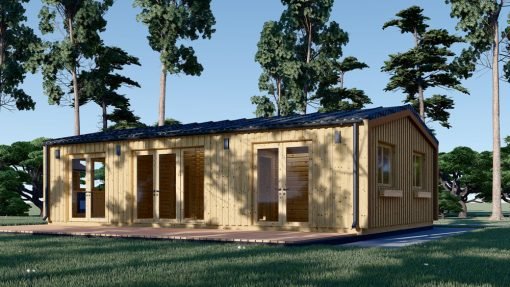 Fritidshus SELENE 63 m² (44 mm + träbeklädnad)