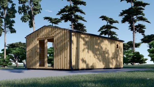 Attefallshus TINA, 7×4 m, 20 m² (34 mm + 19 mm träbeklädnad)