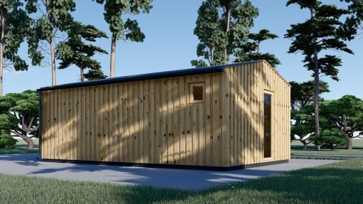 Attefallshus TINA, 7×4 m, 20 m² (34 mm + 19 mm träbeklädnad)