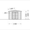 Attefallshus ELEONORA (44 mm), 6.6×3 m, 20 m²