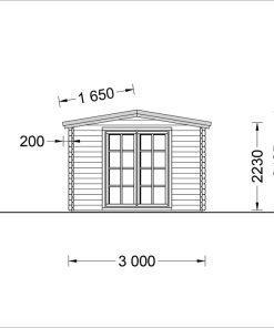 Attefallshus ELEONORA (44 mm), 6.6×3 m, 20 m²